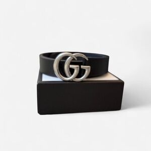 Gucci Black Leather Belt